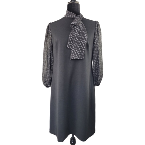 Calvin Klein Dresses & Skirts - Calvin Klein black blouson style sleeve midi dress size 12